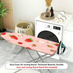 1-Piece Strawberry Floral Pattern Pink  Ironing Board Cover, Universal Size, Without Board