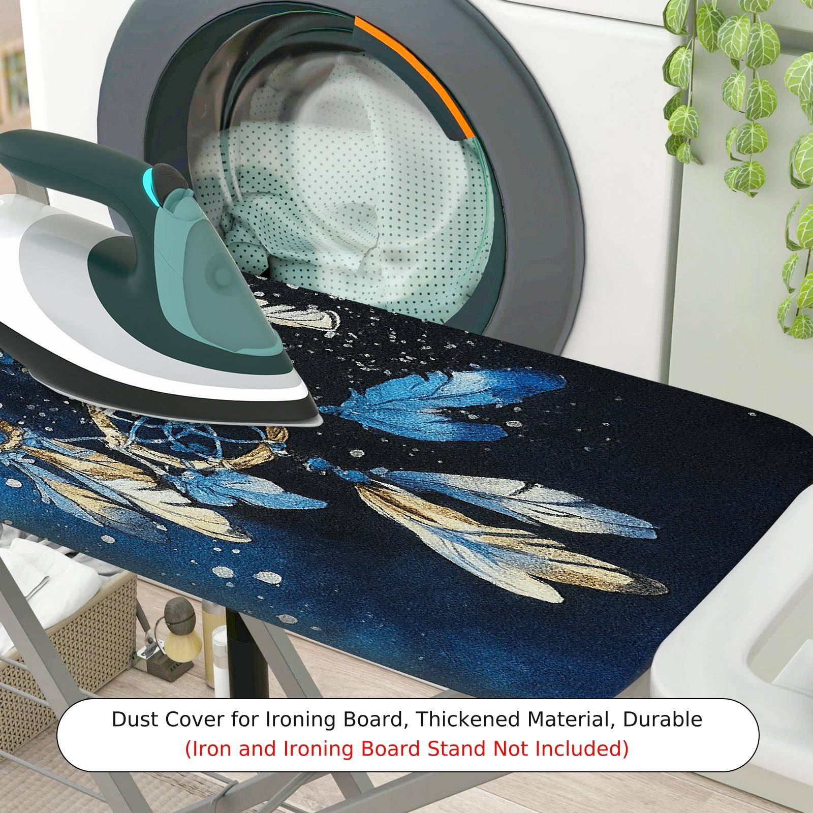1-Piece Dreamcatcher Feathers Night  Ironing Board Cover, Universal Size, Without Board