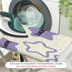 1-Piece Star Pattern Lucky Text Purple  Ironing Board Cover, Universal Size, Without Board