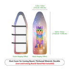 1-Piece Rainbow Cat Unicorn  Ironing Board Cover, Universal Size, Without Board