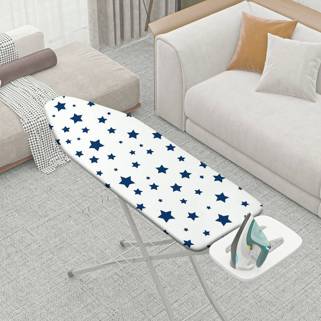 1-Piece Star Pattern Blue White  Ironing Board Cover, Universal Size, Without Board