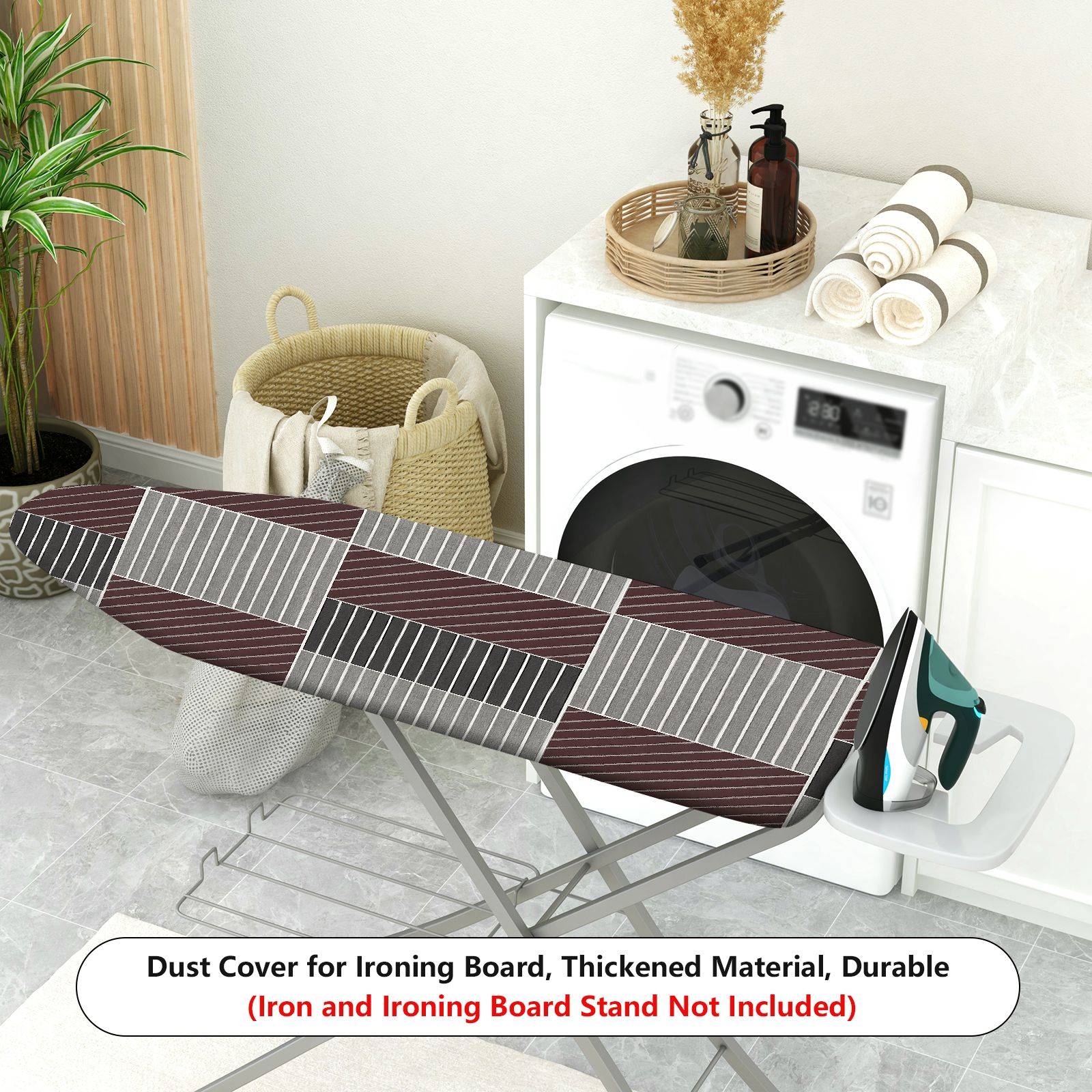 1-Piece Striped Geometric Modern  Ironing Board Cover, Universal Size, Without Board