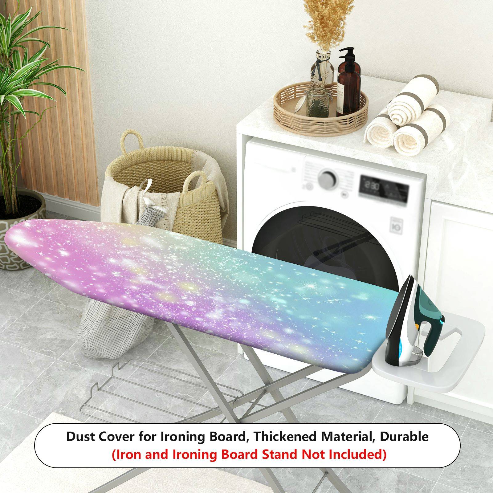 1-Piece Gradient Sparkle Star Glitter  Ironing Board Cover, Universal Size, Without Board