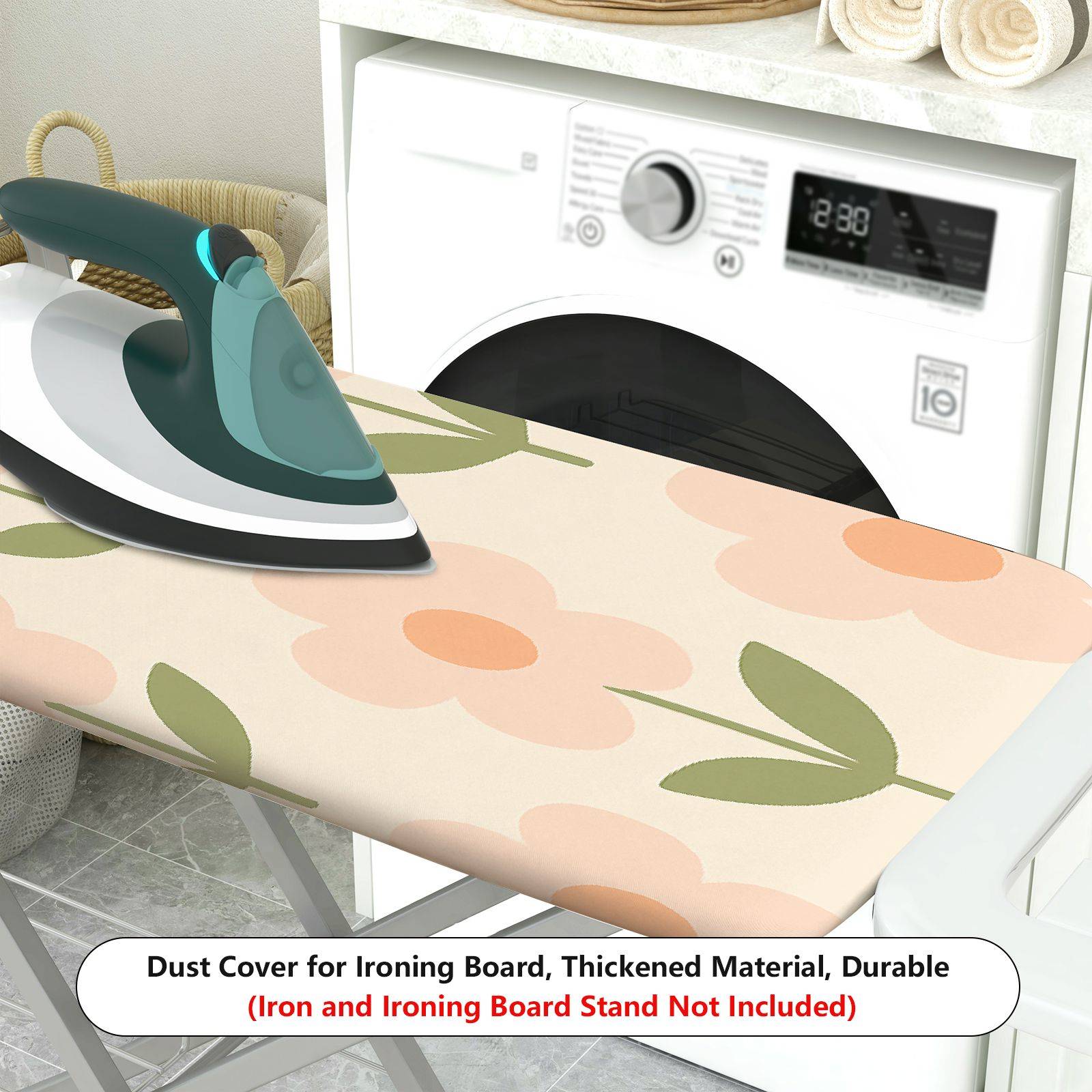 1-Piece Floral Pattern Pastel Retro  Ironing Board Cover, Universal Size, Without Board