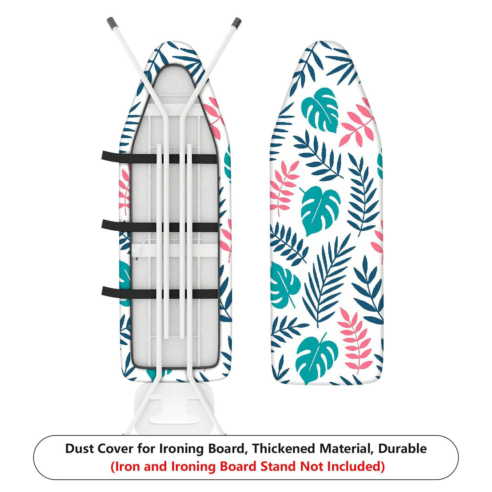 1-Piece Floral Tropical Leaf Pattern Graphic  Ironing Board Cover, Universal Size, Without Board