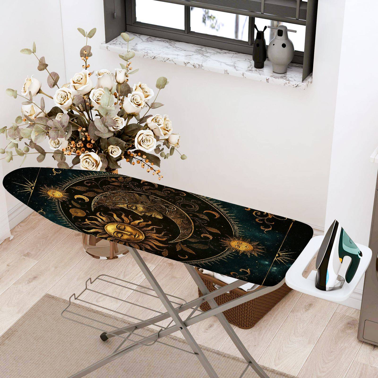 1-Piece Sun Moon Star  Ironing Board Cover, Universal Size, Without Board
