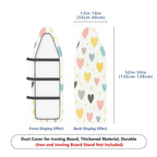 1-Piece Heart Star Pattern Pastel Design  Ironing Board Cover, Universal Size, Without Board