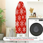 1-Piece Snowflakes Red White Christmas  Ironing Board Cover, Universal Size, Without Board
