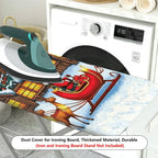 1-Piece Christmas Tree Santa Moon  Ironing Board Cover, Universal Size, Without Board