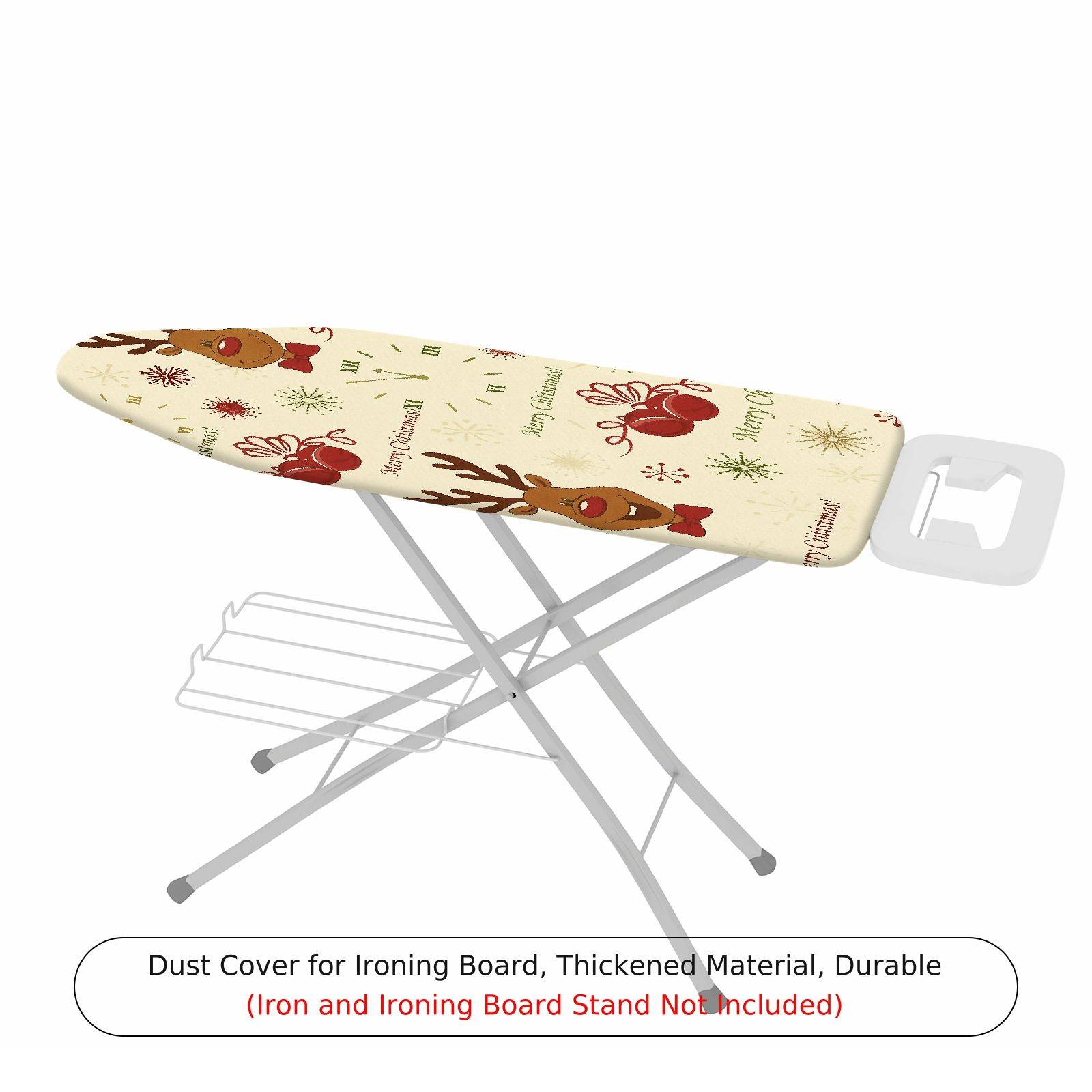 1-Piece Reindeer Snowflakes Bells  Ironing Board Cover, Universal Size, Without Board