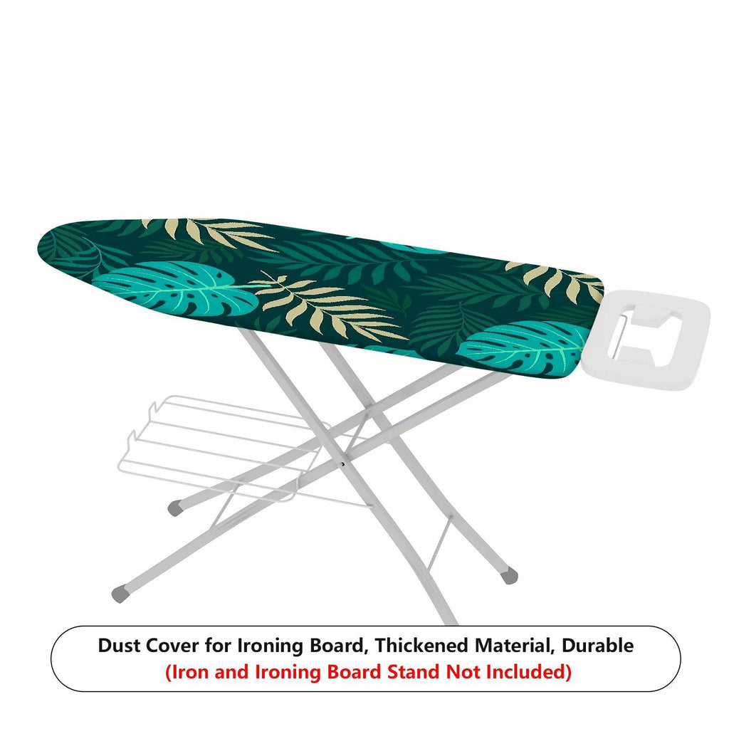 1-Piece Tropical Leaf Plant Pattern Green  Ironing Board Cover, Universal Size, Without Board