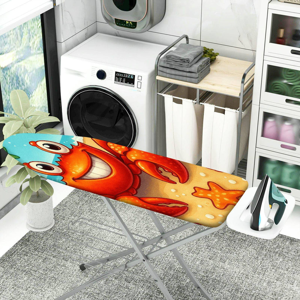 1-Piece Sea Crab Starfish  Ironing Board Cover, Universal Size, Without Board
