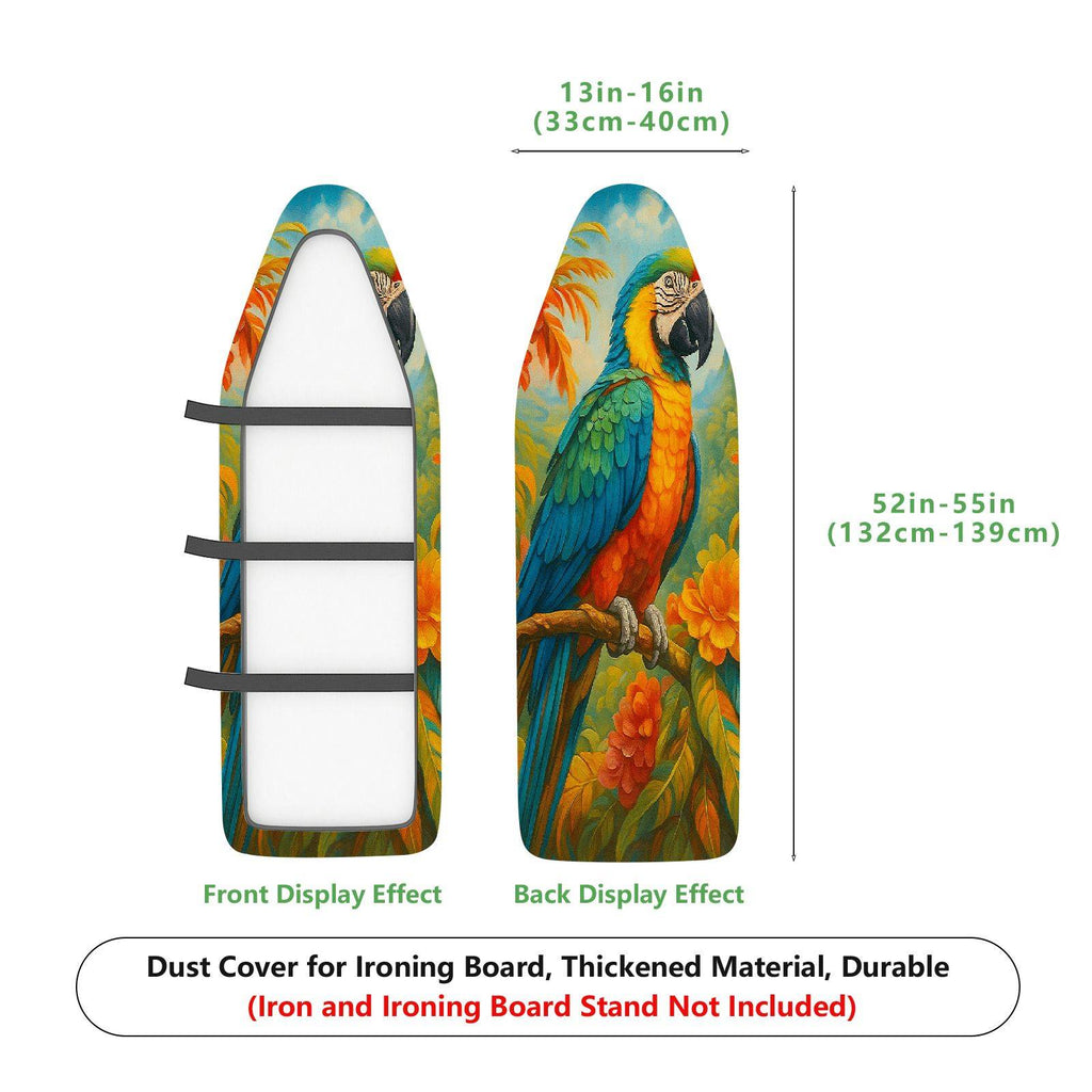 1-Piece Tropical Parrot Floral Artistic  Ironing Board Cover, Universal Size, Without Board