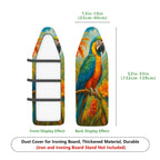 1-Piece Tropical Parrot Floral Artistic  Ironing Board Cover, Universal Size, Without Board