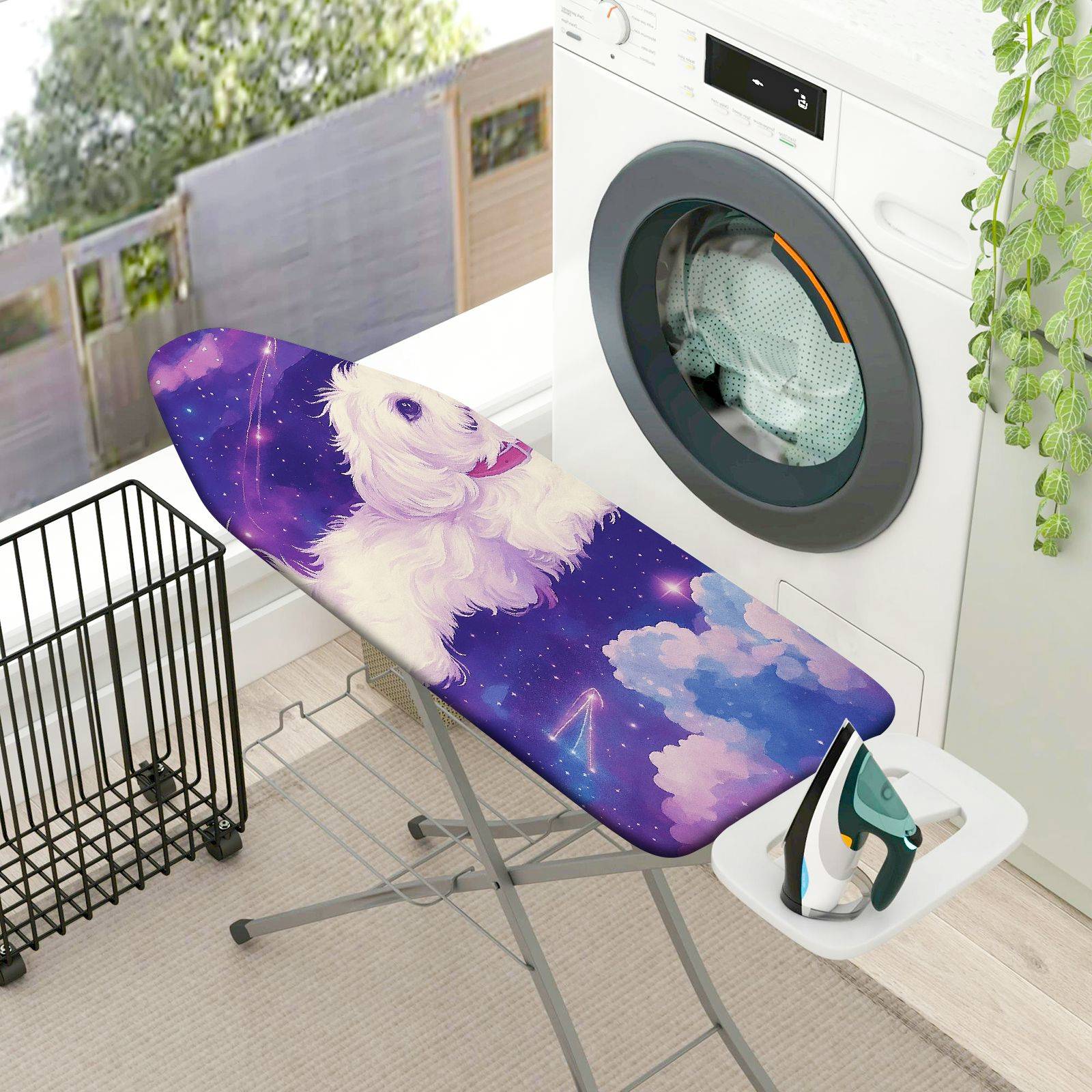 1-Piece Dog Cloud Galaxy  Ironing Board Cover, Universal Size, Without Board