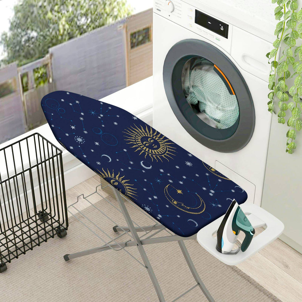 1-Piece Sun Moon Stars  Ironing Board Cover, Universal Size, Without Board