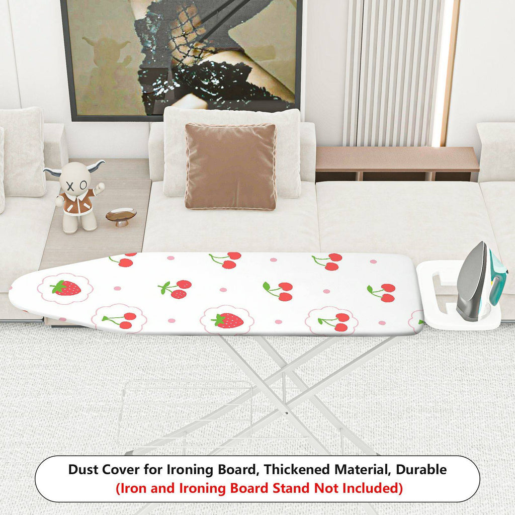 1-Piece Strawberry Cherry Polka Dot  Ironing Board Cover, Universal Size, Without Board