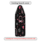 1-Piece Cat Headphones Hearts  Ironing Board Cover, Universal Size, Without Board