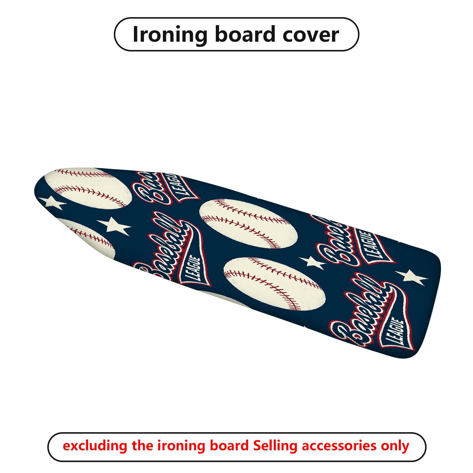 1-Piece Baseball Sports Stars  Ironing Board Cover, Universal Size, Without Board