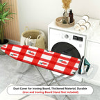 1-Piece Strawberry Plaid Red  Ironing Board Cover, Universal Size, Without Board