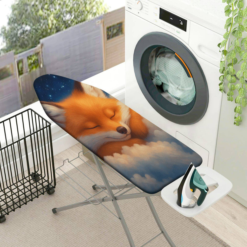 1-Piece Sleepy Fox Starry  Ironing Board Cover, Universal Size, Without Board