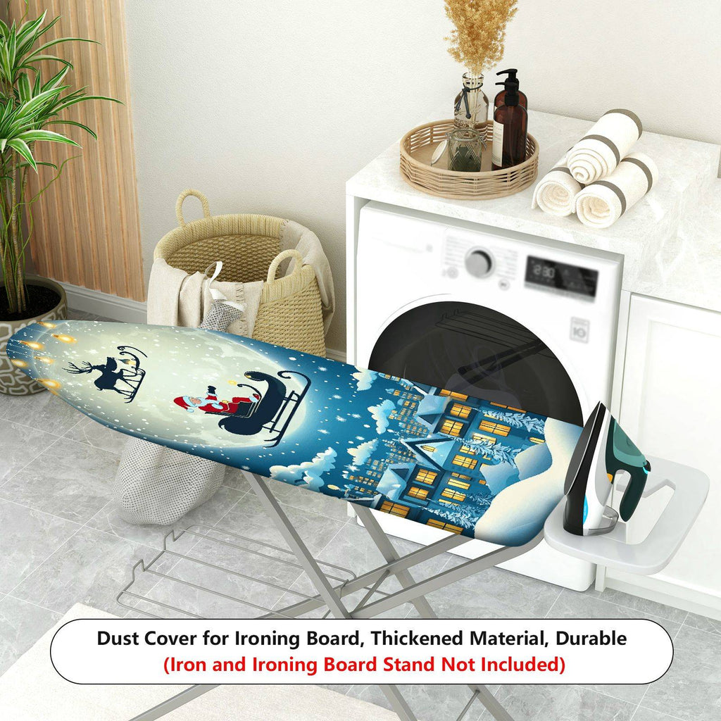 1-Piece Santa Claus Reindeer Snowflake  Ironing Board Cover, Universal Size, Without Board