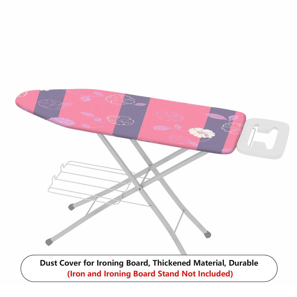 1-Piece Floral Striped Pink  Ironing Board Cover, Universal Size, Without Board