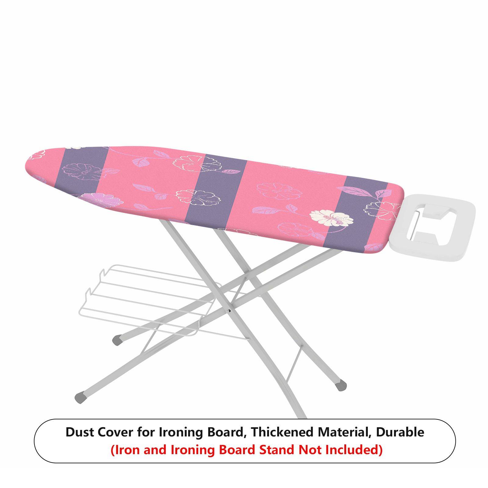 1-Piece Floral Striped Pink  Ironing Board Cover, Universal Size, Without Board