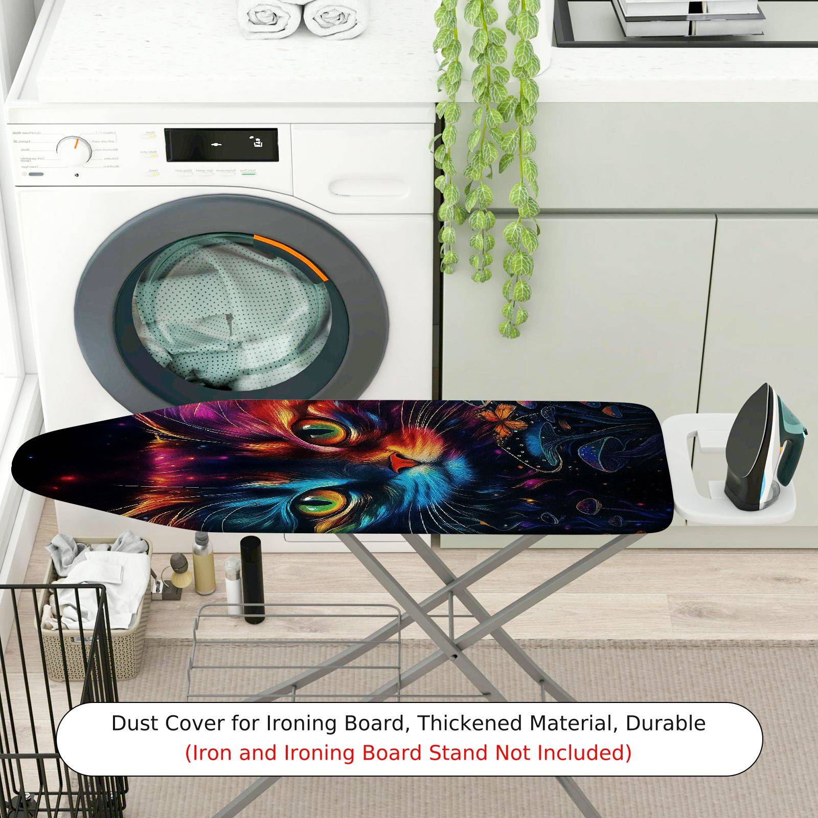 1-Piece Galaxy Cat Space  Ironing Board Cover, Universal Size, Without Board