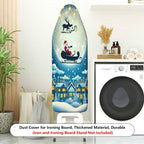1-Piece Santa Claus Reindeer Snowflake  Ironing Board Cover, Universal Size, Without Board