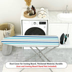 1-Piece Striped Pattern Blue Gray Modern  Ironing Board Cover, Universal Size, Without Board