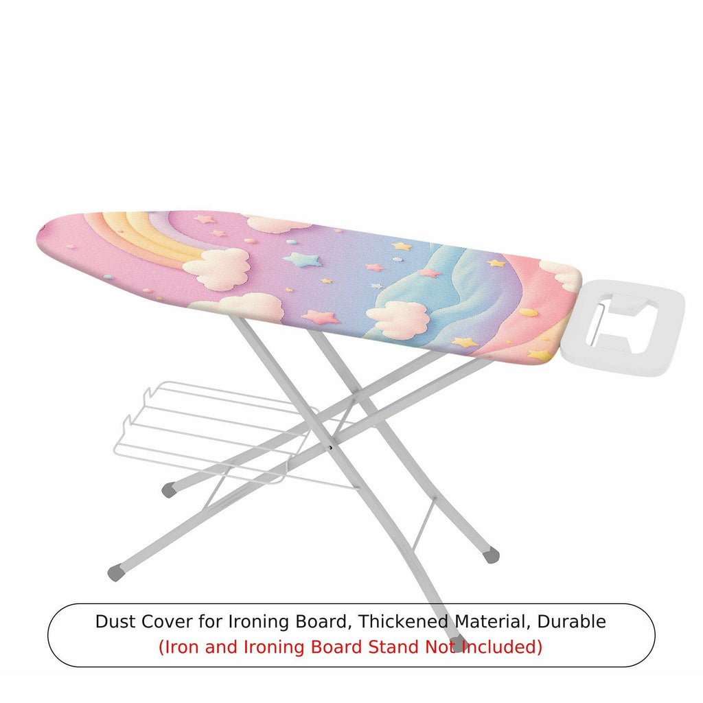 1-Piece Rainbow Clouds Stars  Ironing Board Cover, Universal Size, Without Board