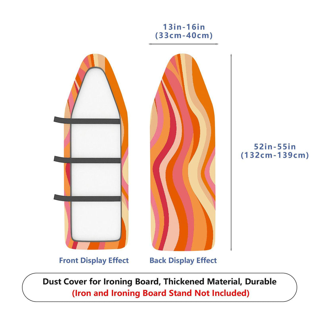 1-Piece Colorful Striped Pattern Waves Swirl  Ironing Board Cover, Universal Size, Without Board