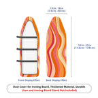 1-Piece Colorful Striped Pattern Waves Swirl  Ironing Board Cover, Universal Size, Without Board