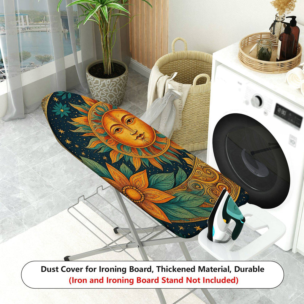 1-Piece Floral Sun Moon Star  Ironing Board Cover, Universal Size, Without Board