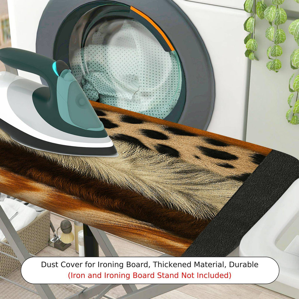 1-Piece Leopard Print Safari Animal  Ironing Board Cover, Universal Size, Without Board