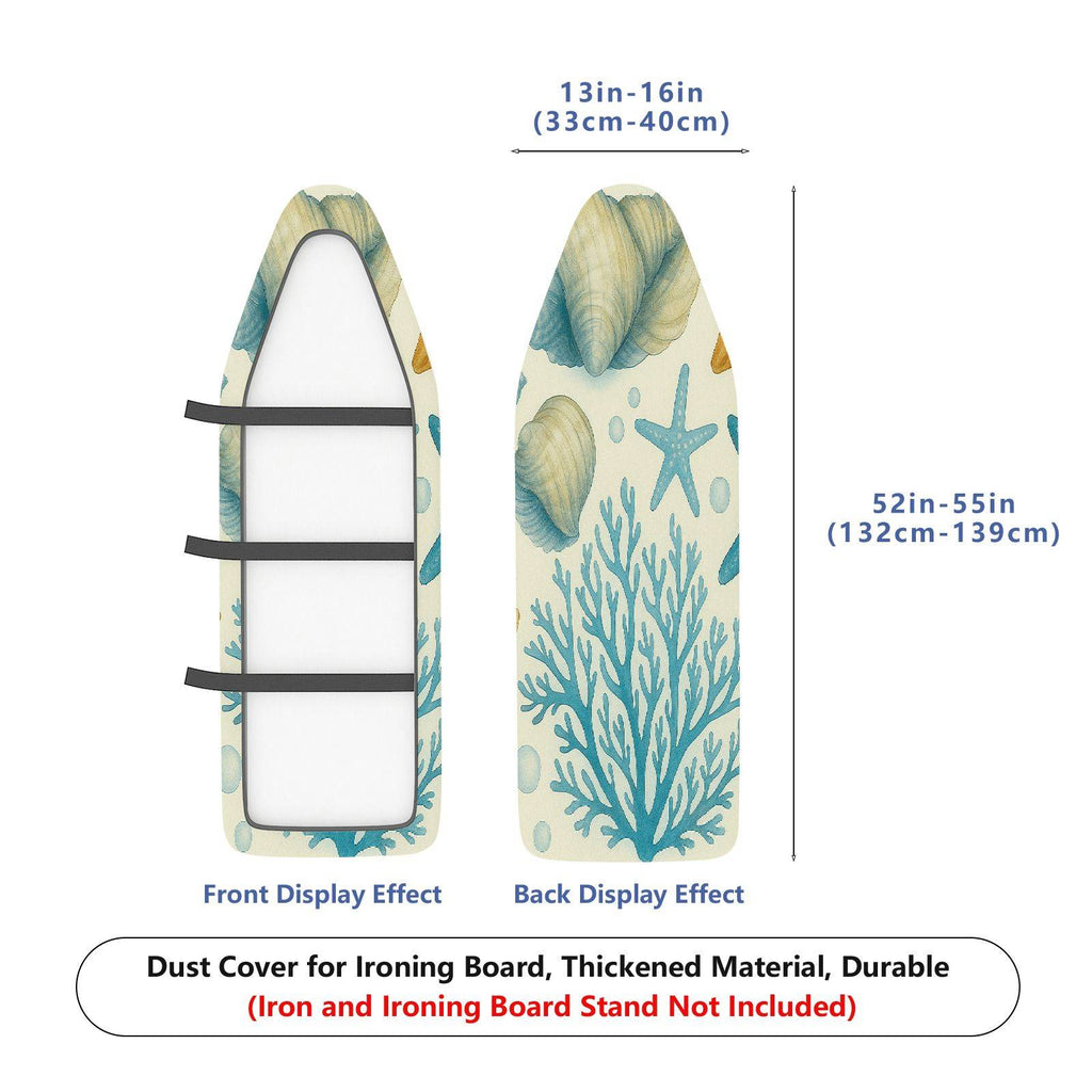 1-Piece Sea Shell Starfish Coral  Ironing Board Cover, Universal Size, Without Board