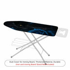 1-Piece Black Cat Blue Rose Dark  Ironing Board Cover, Universal Size, Without Board