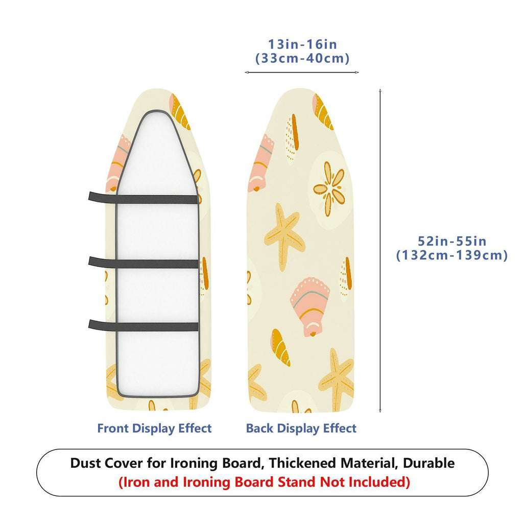 1-Piece Sea Shell Starfish Sand Dollar  Ironing Board Cover, Universal Size, Without Board