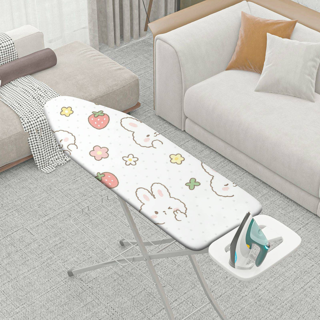 1-Piece Strawberry Rabbit Floral  Ironing Board Cover, Universal Size, Without Board