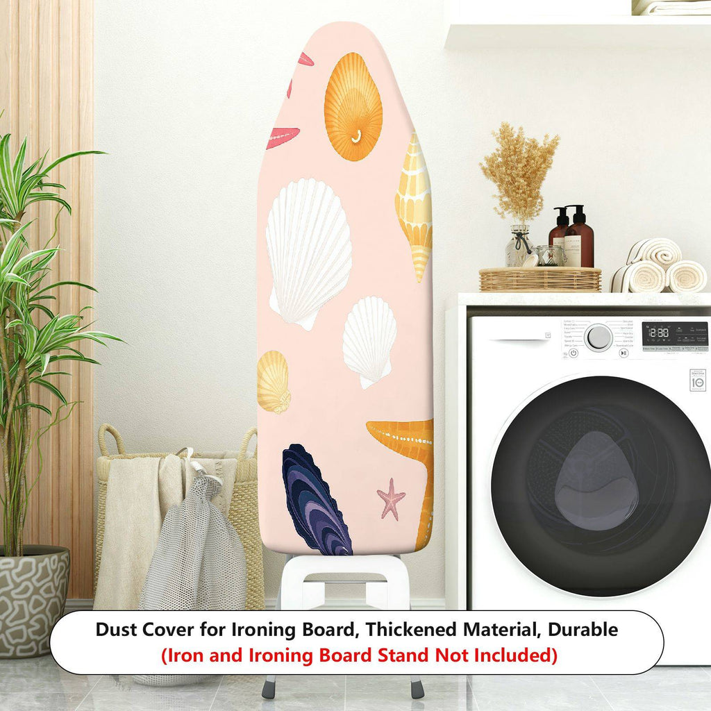1-Piece Seashell Starfish Ocean  Ironing Board Cover, Universal Size, Without Board