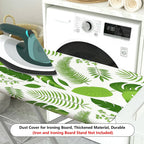 1-Piece Green Tropical Leaves Nature  Ironing Board Cover, Universal Size, Without Board