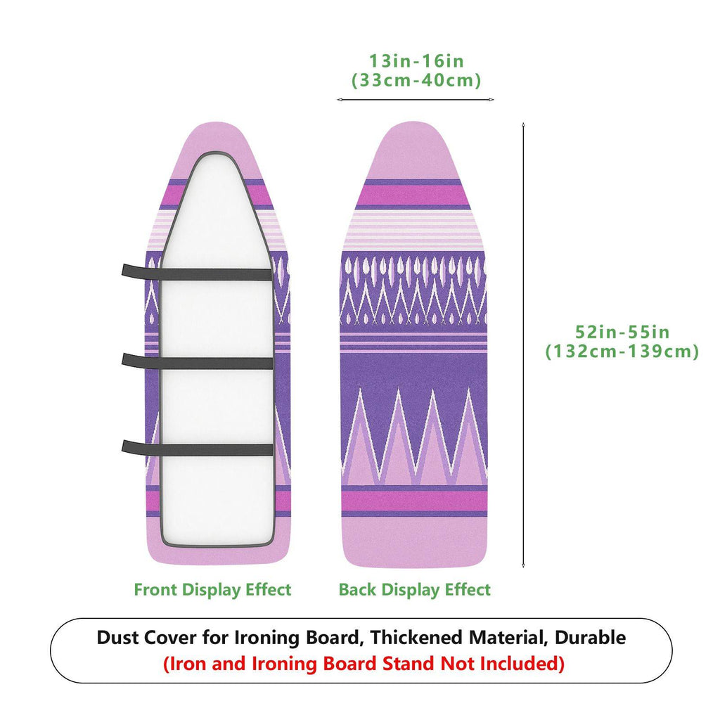 1-Piece Purple Striped Geometric  Ironing Board Cover, Universal Size, Without Board