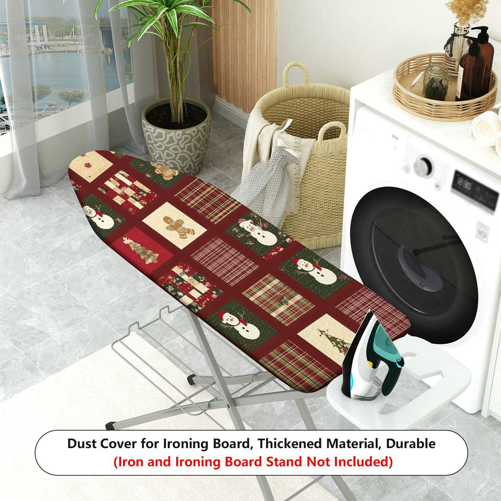 1-Piece Christmas Snowman Gingerbread  Ironing Board Cover, Universal Size, Without Board