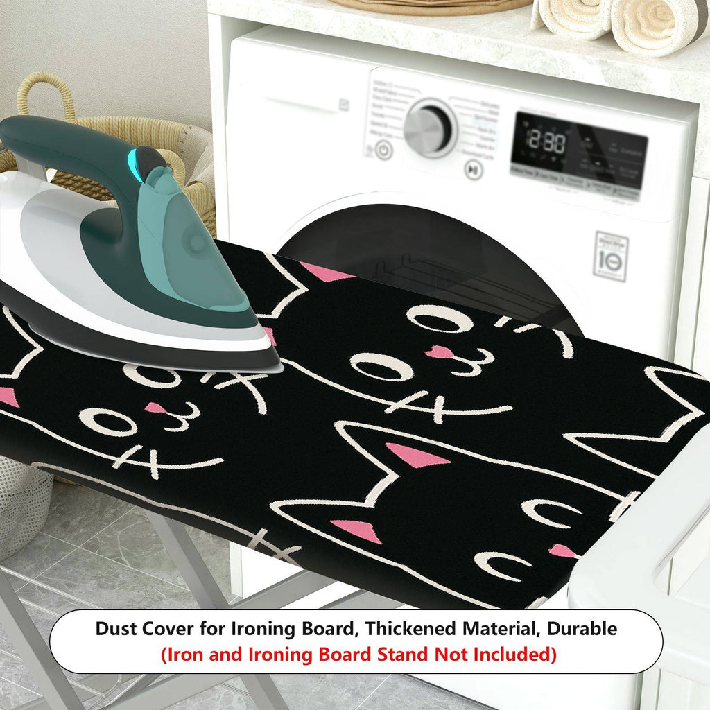 1-Piece Cute Cat Black Theme  Ironing Board Cover, Universal Size, Without Board