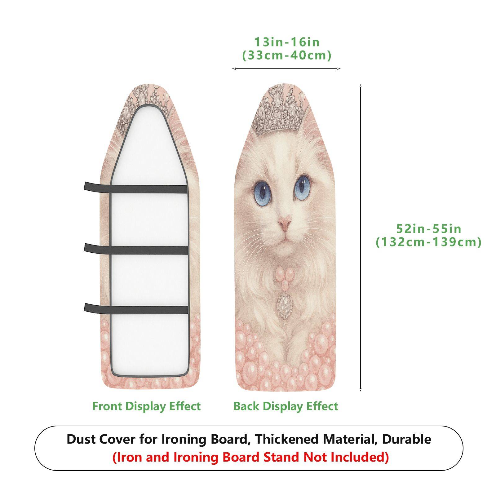 1-Piece Cute Cat Animal Art  Ironing Board Cover, Universal Size, Without Board