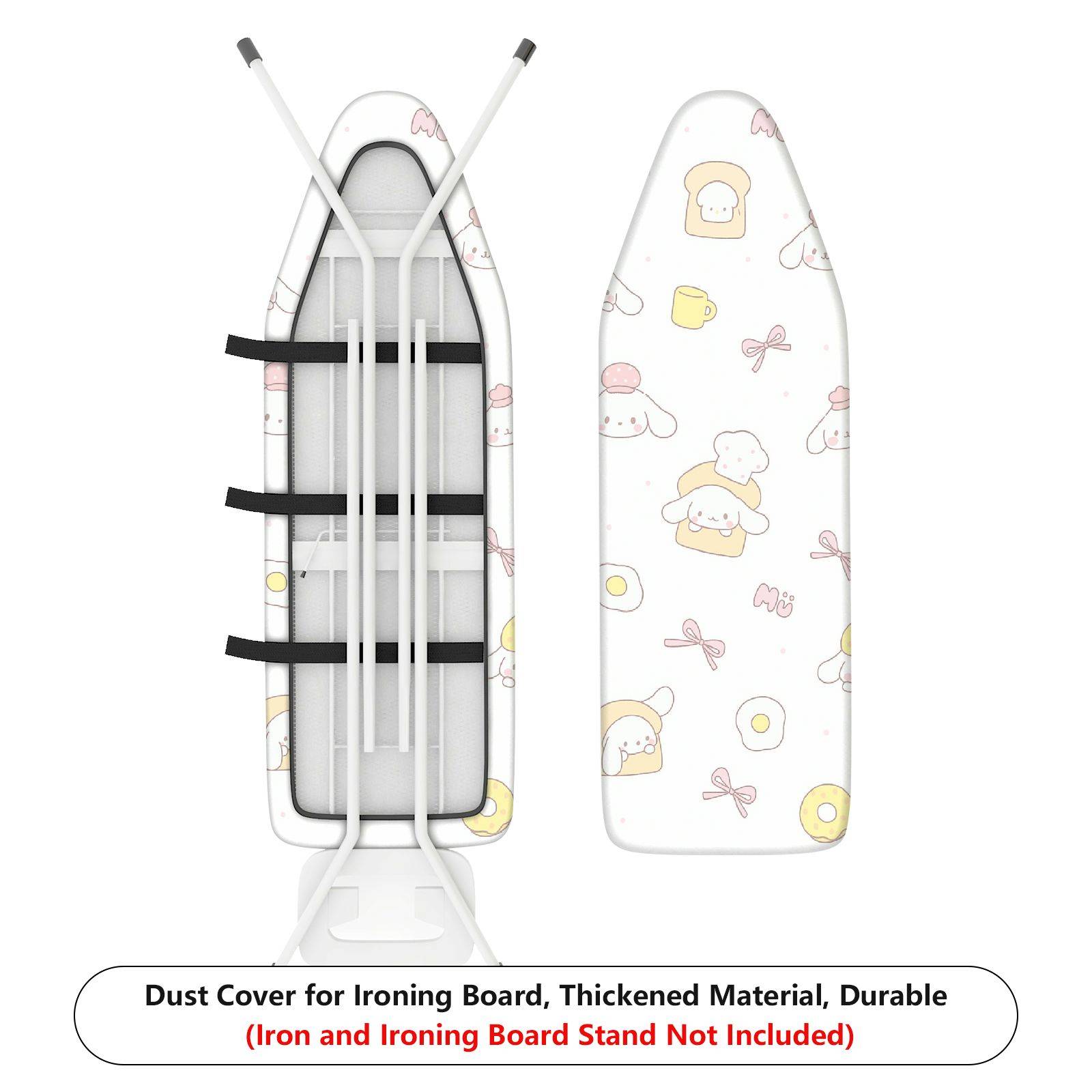 1-Piece Cute  Bread Dog Pink  Ironing Board Cover, Universal Size, Without Board