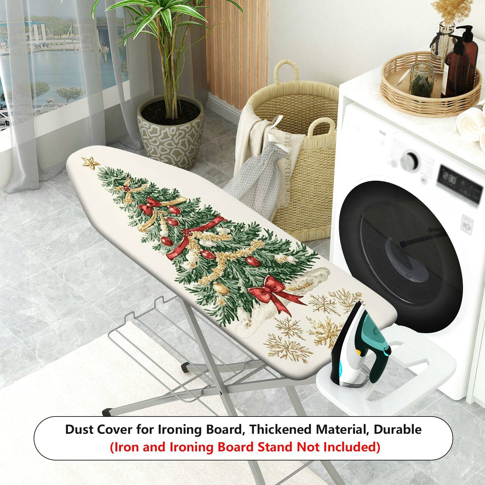 1-Piece Christmas Tree Holiday Decoration Winter Theme  Ironing Board Cover, Universal Size, Without Board