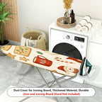 1-Piece Christmas Snowman Milk Cookies  Ironing Board Cover, Universal Size, Without Board