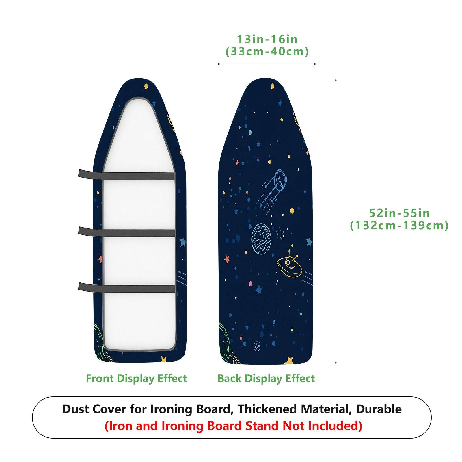 1-Piece Space Galaxy Stars  Ironing Board Cover, Universal Size, Without Board
